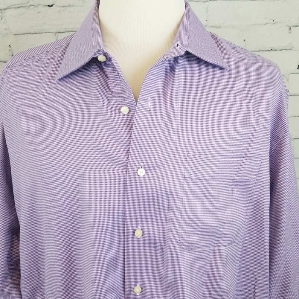 Tommy Bahama Houndstooth Dress Shirt 17.5 36-37